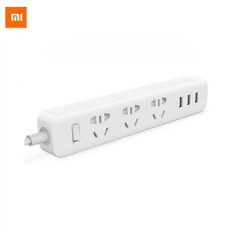 Цена Xiao Mi адаптации Мощность полосы быстрой зарядки 3 Сяо Mi USB Расширители вилку с 3 электрические Вилки разъем Материал