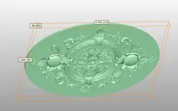 3D модель красивая тарелка ЧПУ рельеф, гравировка STL файл формата M329