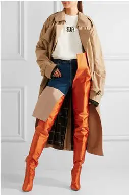 New Fashion All kinds of Colour PU Over-the-Knee Shoes Pointed Toe Super High Women's Shoes Thins Heels big size Women's Boot Women's Shoes