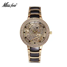 Miss Fox Брендовые женские кварцевые часы белые черные керамические часы Роскошные наручные часы высокого качества Модные повседневные наручные часы Montre Femme