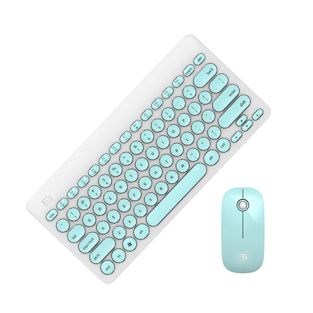 Multimedia Wireless Keyboard Mouse Combos with Fashionable Ultra Thin Whaterproof Silent Mice for Computer PC Gaming TV#g4