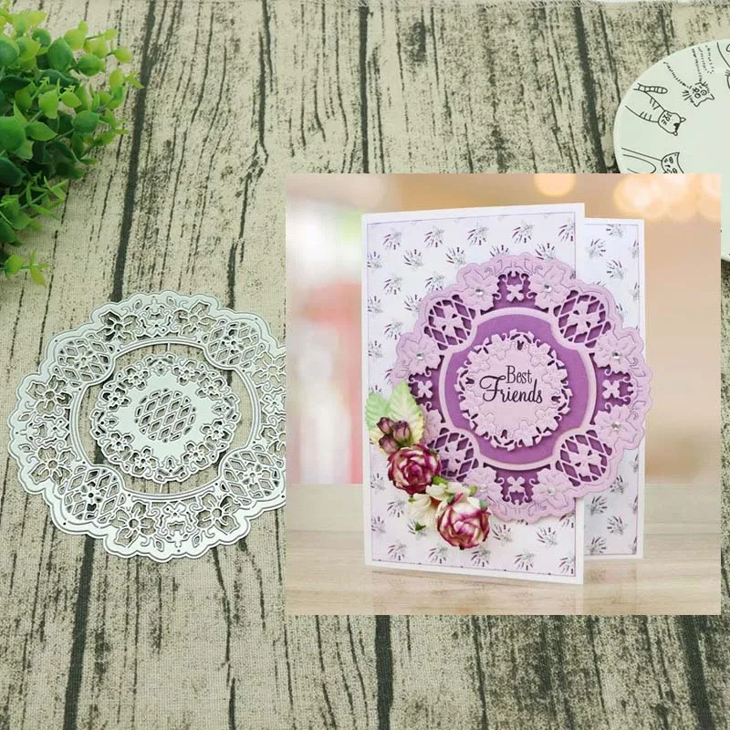 

Garland background metal cutting dies DIY ETCHED DIES Stencil Decorative Scrapbooking Craft Card stencils template