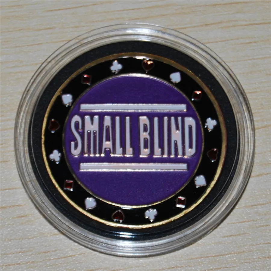 

Small Blind Poker Coin Poker Cards Guard Protector, Metal Token Coin gold plated coins-15pcs/lot free shipping