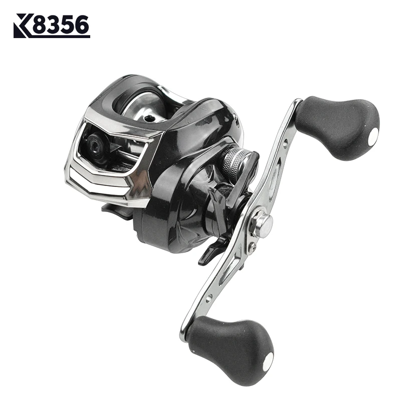 

K8356 Baitcasting Fishing Reel 17+1BB 7.1:1 220g Metal Line Cup Silver Black Left/Right Hand Lure Fishing Fresh/Salt Water Reel