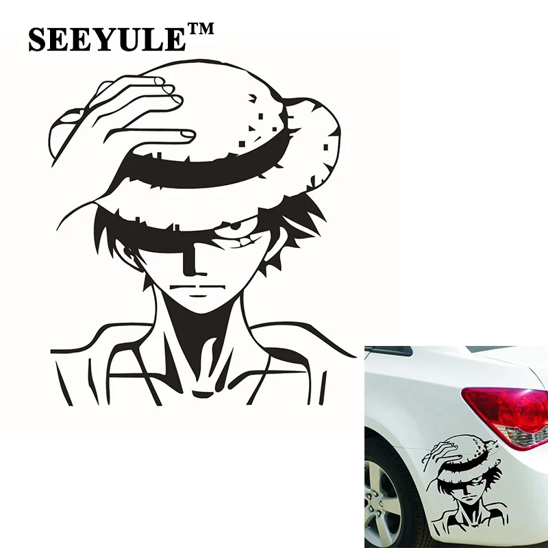 1 Pc Seeyule ワンピースハンサムモンキー D ルフィ車のステッカーオートバイデカール漫画反射ウィンドウステッカー車のトラック Sticker For Car Motorcycle Decalsstickers Motorcycle Decals Aliexpress