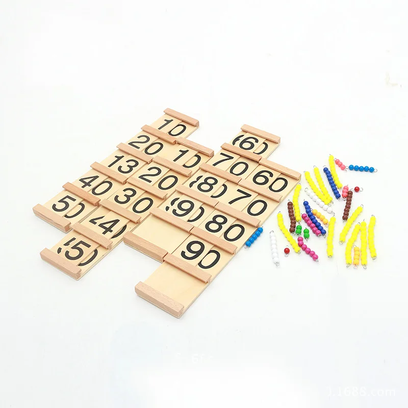 

Wooden children count number kindergarten Montessori teaching aids baby early teaching digital stick toys