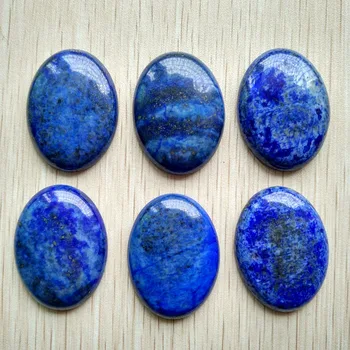 

Free shipping 6pcs/lot Wholesale 40x30mm natural Lapis lazuli stone Oval CAB CABOCHON beads for jewelry accessories making