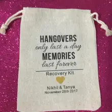 Изготовленный На Заказ текст Bachelorette похмелье восстановление выживания набор подарок на свадьбу сумки прием гостей в доме невесты мешки для конфет