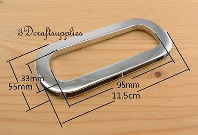 

a pair 4.5 inch (Inner diameter) nickel grommets Oval metal purse handle D66