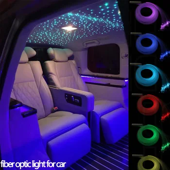 

DC12V 6W RGB Car Roof LED Fiber Optic Srat Ceiling Lights kit 380strands*2M/3M Optical Fiber +28Key RR remote Control