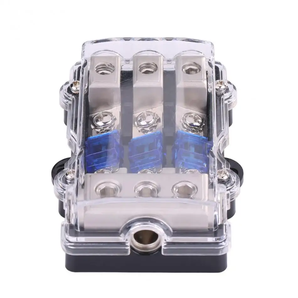 

Universal 60A 1 In 3 Ways Out Car Auto Vehicle Stereo Audio Power Fuse Box Holder Block Car Blade Fuse Box Portafusibles