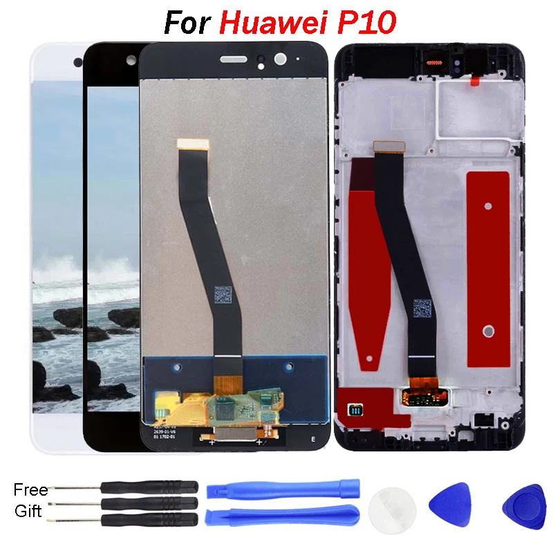 

For Huawei P10 LCD Display With Touch Screen Assembly for huawei p10 lcd screen Replacement VTR-L09 VTR-L10 VTR-L29 With Tools