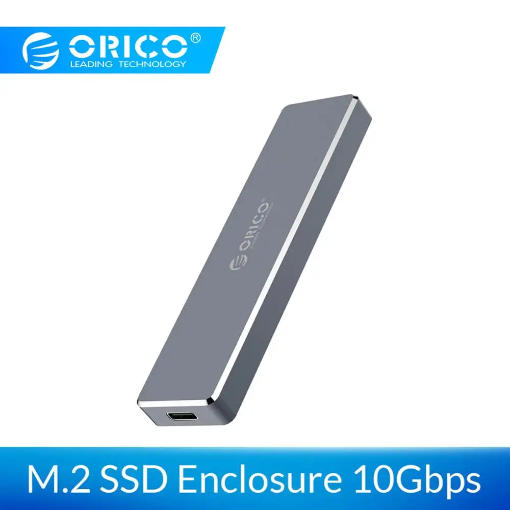 

ORICO M.2 SSD Enclosure 10Gbps Support UASP Protocol USB3.1 Gen2 Type-C Mini SSD Case Clip/Push-open Type With Type-C to C Cable