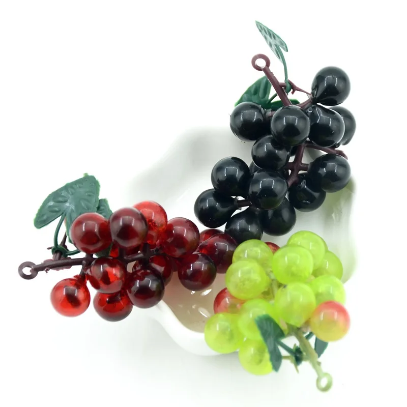 3pcs / 7cm artificial plastic simulation fruit grape wedding decoration home kitchen Christmas gift clip accessories artificial fruits and vegetables artificial grapes