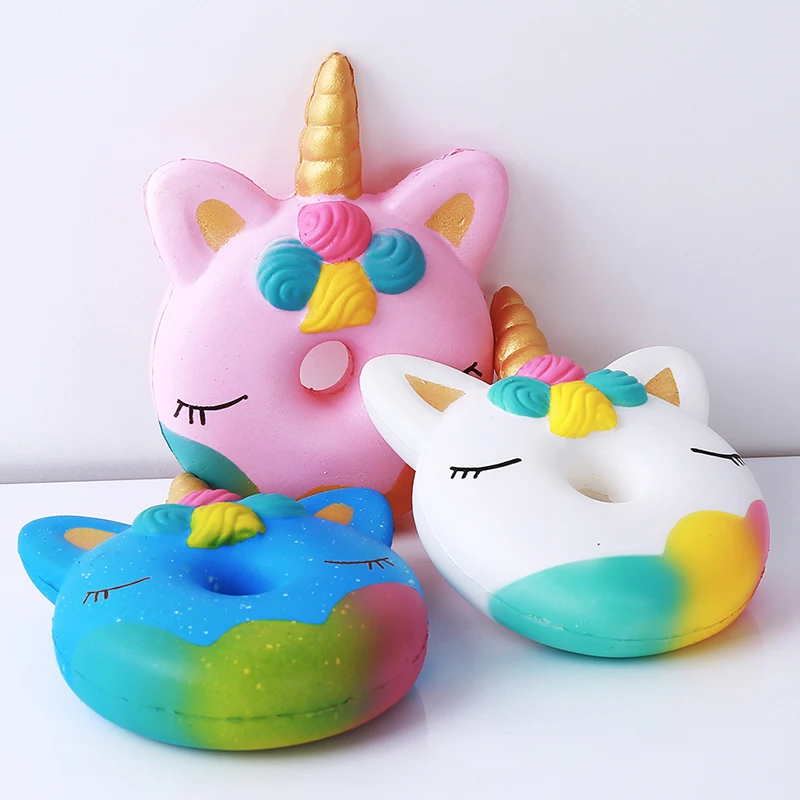 

1PC Jumbo Unicorn Squeeze Donut Cake Bread Squishies Cream Scented Slow Rising Squeeze Toy For Kids