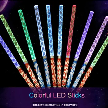 

15pcs Glow Stick LED Party Glowng Sticks For LED Halloween Rave Festival Neon Stick Flashing Batons Cheering Party Decoration