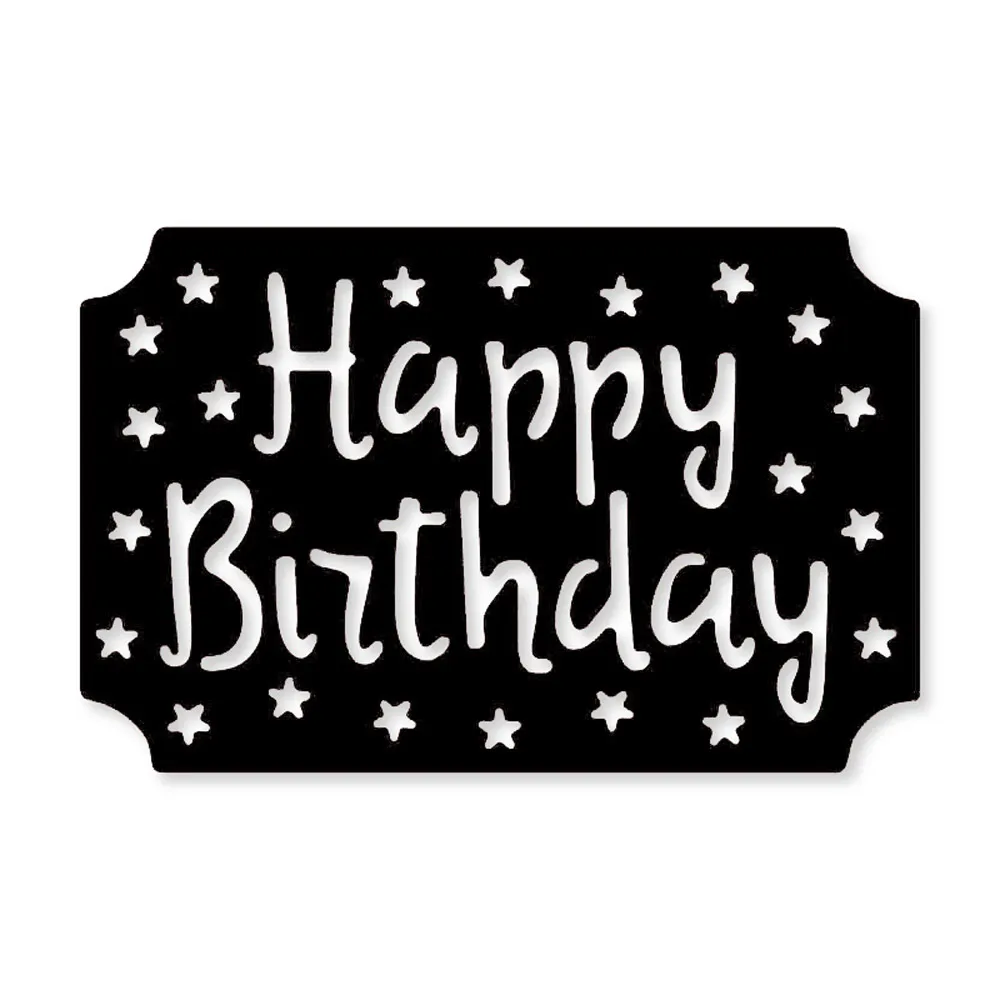 

happy birthday banner metal Cutting Dies Scrapbooking craft Dies cuts thin paper emboss card make stencil 58*92mm