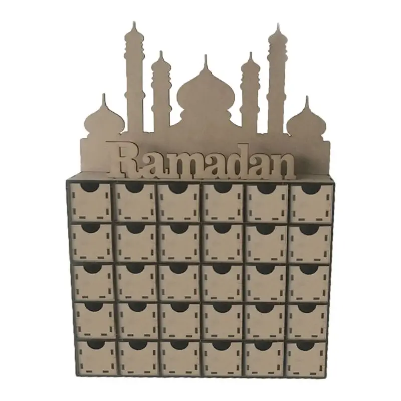 Деревянные MDF Eid Рамадан Мубарак календарь мусульманские исламские украшения орнамент подарок - Цвет: 5AC302561