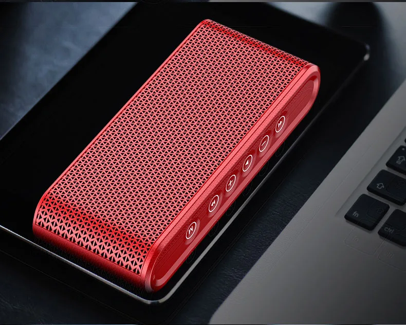 Мини OEM беспроводной сенсорный контроль bluetooth динамик портативный музыкальный плеер Boom box звуковая система с fm-радио - Цвет: Красный