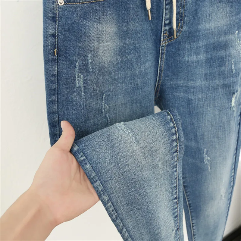 Goede 5XL Plus Size Boyfriend Jeans Vrouwen Casual Vintage Hoge taille Jeans Denim Harembroek Elastische Taille Denim Jeans Femme Q365