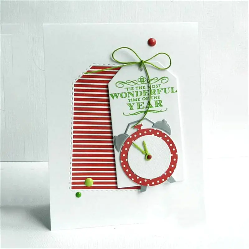 

YaMinSanNiO Clock Metal Cutting Dies Scrapbooking Embossing Dies Cut Stencils DIY Cards Craft Dies for New 2019