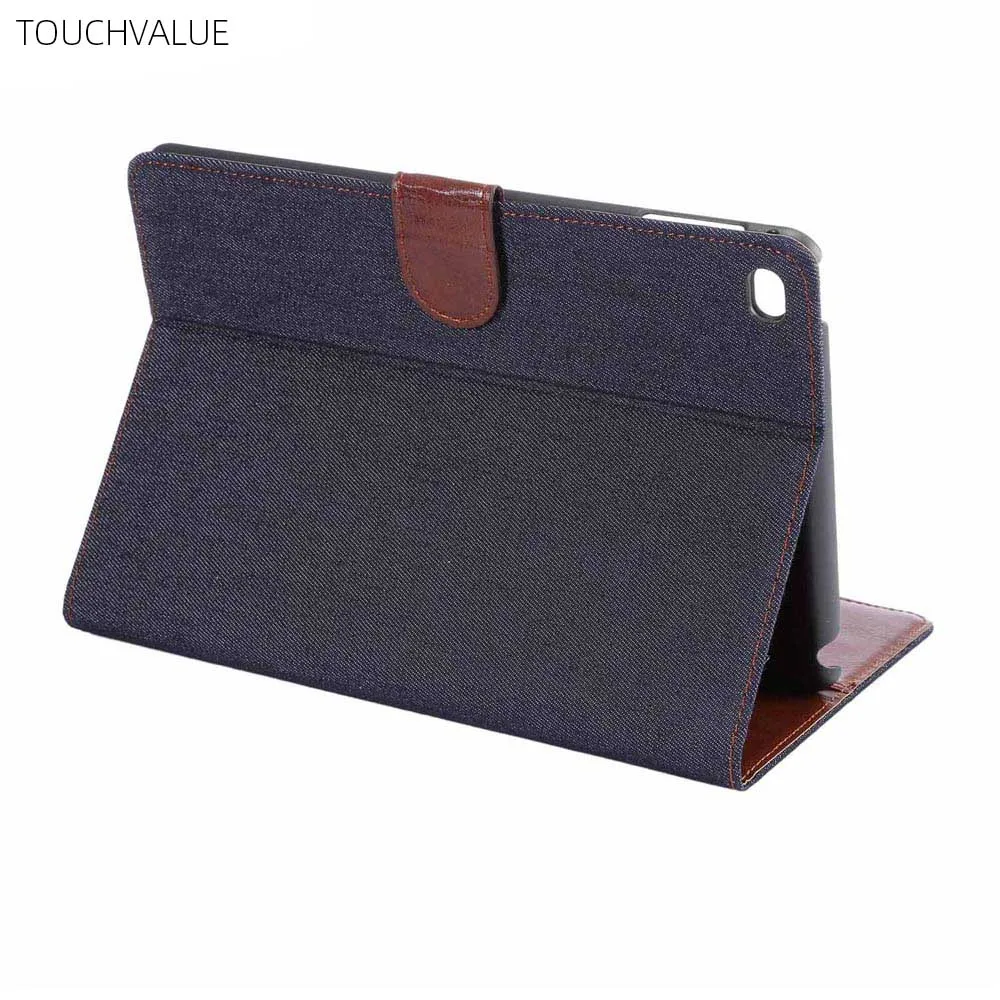 

Fashion Solid Color Denim Case For iPad mini 4 Smart Cover Case For iPad mini4 Funda Coque with Stand Card Slots Function