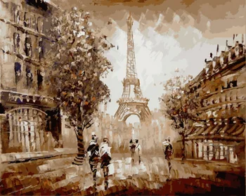 

Frameless painting by numbers paint by number for home decor PBN for living room 4050 impression paris