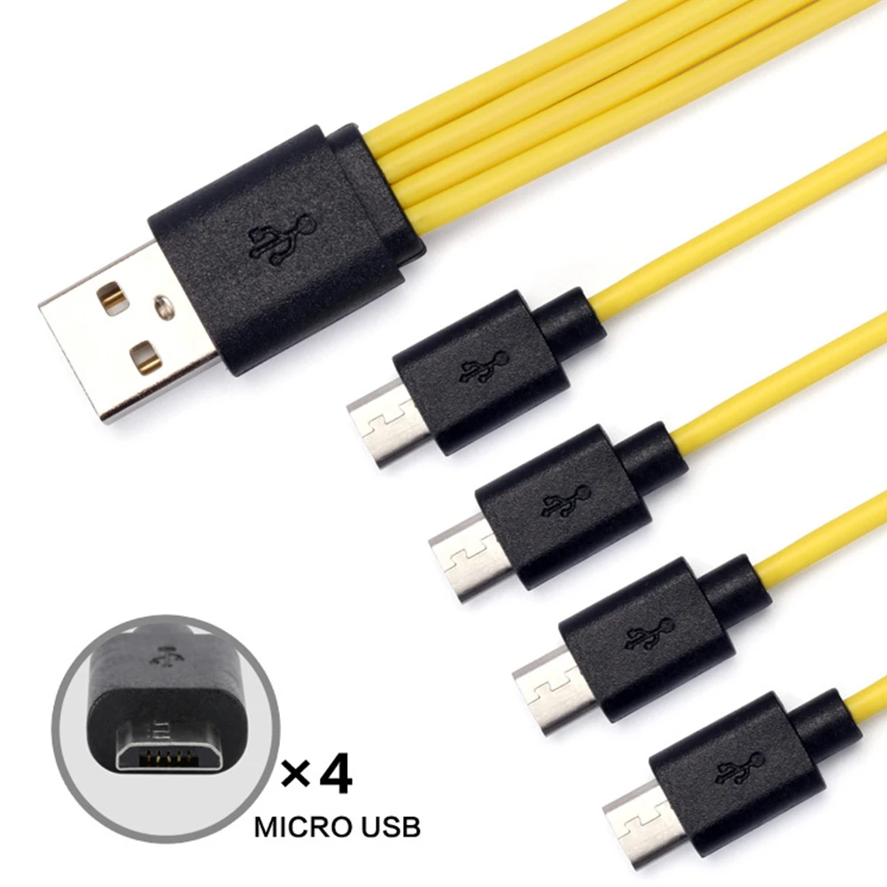 Новая быстрая зарядка USB 2,0 к микро USB для детей от 1 до 4 микро USB кабель для зарядки 5V 2A банк питания для мобильного телефона Aa Aaa Батарея зарядный шнур