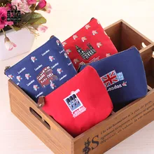 Роза дневник британский стиль Холст кошельки для монет на молнии женские для женщин девочек и детей Леди Сумочка для денег и монет сумка кошелек