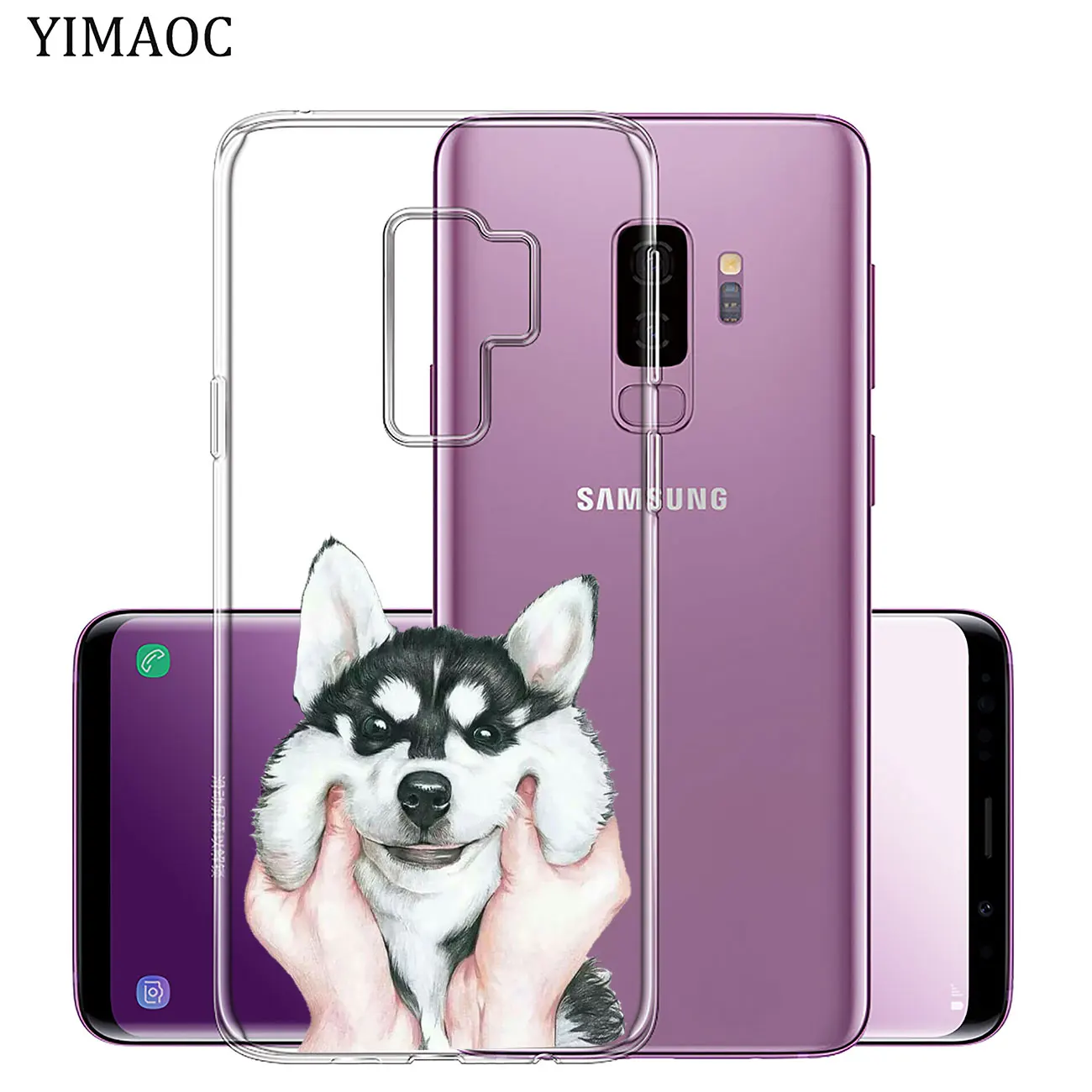 YIMAOC &quotсобачья лапа&quot Хаски Мопс корги чехлы для мобильного телефона из мягкого