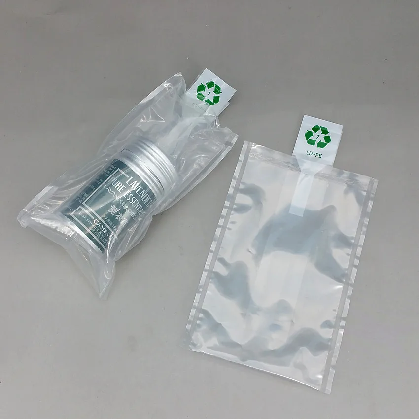 

Plastic Pump Inflatable Cushioning Buffer Pack PE Bucket Bag 2 Films For Breakable Fragile Product Packaging Shockproof 100pcs