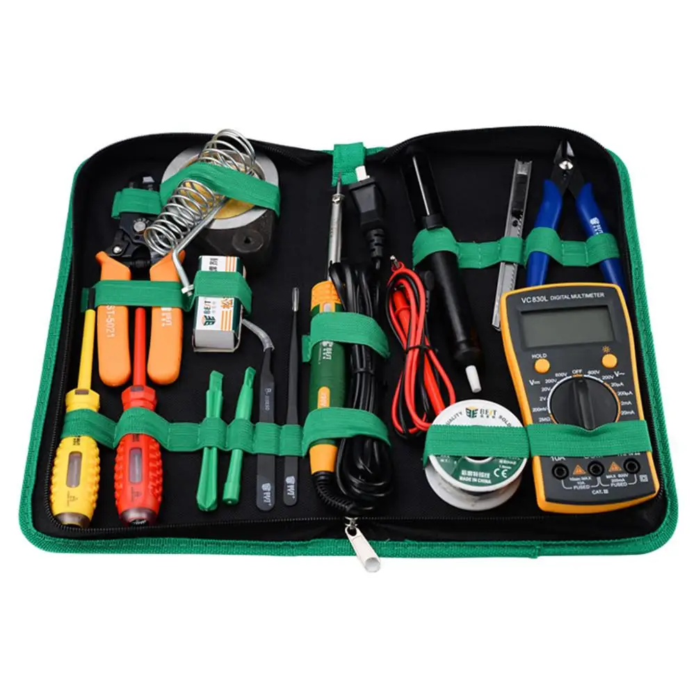 

Fast Shipping Hand Tools Multifunctional Repair Tools Screwdrivers Soldering Iron Mulitmeter For Phone Laptop PC Repair Tool Kit