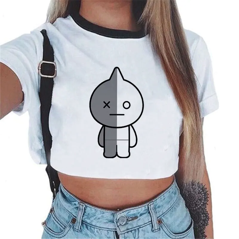 BTS Kpop Women Fashion BT21 Sweatshirts Crop Top 2018 Pullover Outwear Hip-Hop Bangtan Boys Clothes Ropa Streetwear Roupas Shirt BTS Kpop Women Fashion BT21 Sweatshirts Crop Top 2018 Pullover Outwear Hip-Hop Bangtan Boys Clothes Ropa Streetwear Roupas Shirt