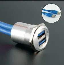 25 мм металлический USB разъем/USB разъем 2x USB3.0 Женский A-MALE 2x60 см проводка