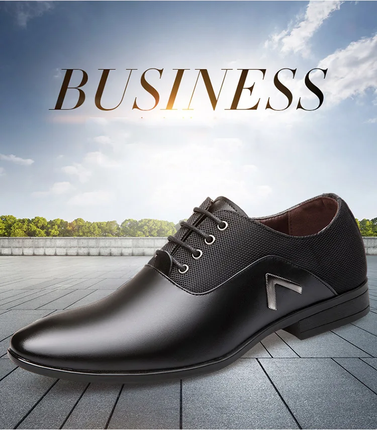 couro de luxo moda sapatos de casamento