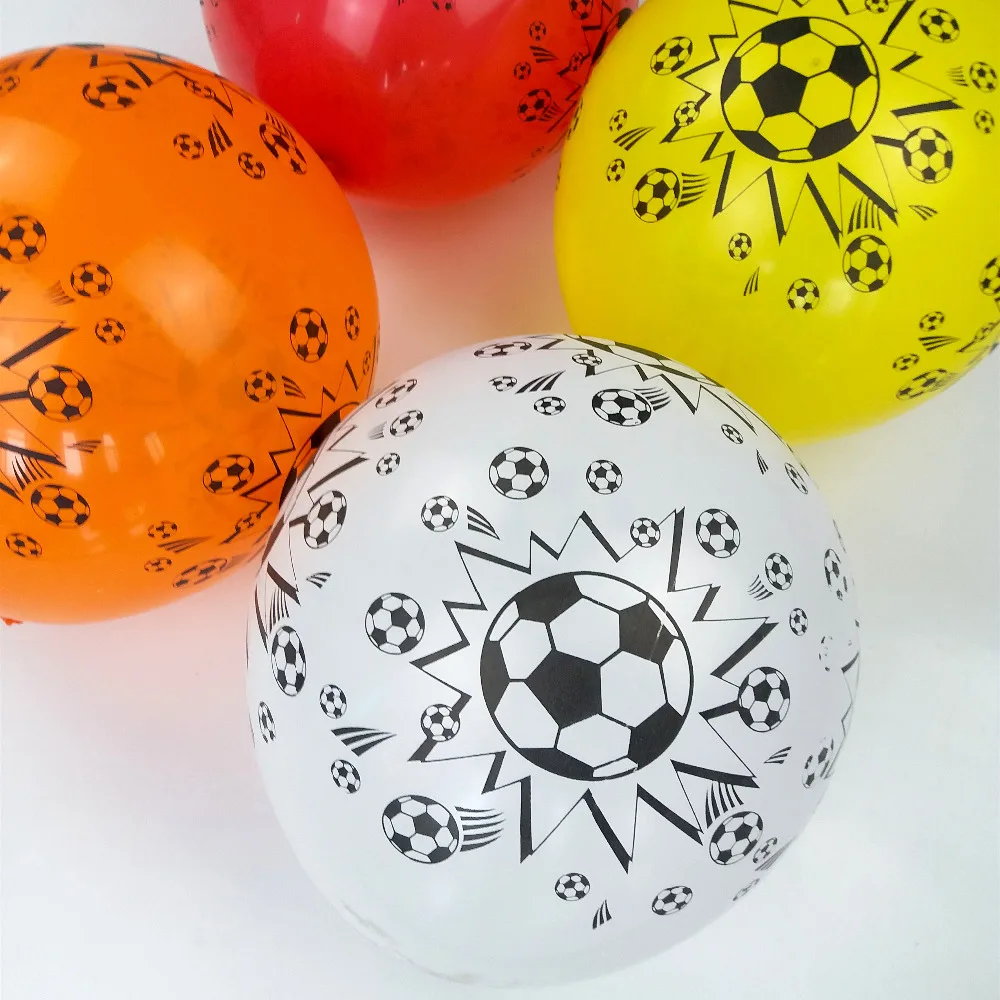 

2017 new balloons Multicolor latex Printed Balloon (50 pieces /lot )12'' round playing football Birthday Party or Celebration