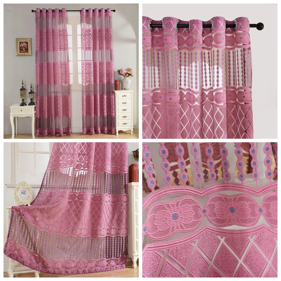 Online kopen wholesale paars print gordijnen uit china paars print ...