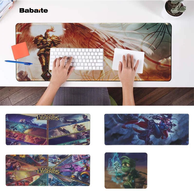 

Babaite Non Slip PC League of Legends hero Natural Rubber Gaming mousepad Desk Mat Free Shipping Large Mouse Pad Keyboards Mat