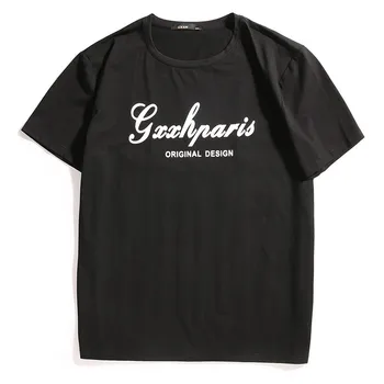 

2019 New T Shirt Men Slim Fit Letters Printed Fitness Casual Tops Cotton Comfortable High Quality Plus Size 6XL 7XL