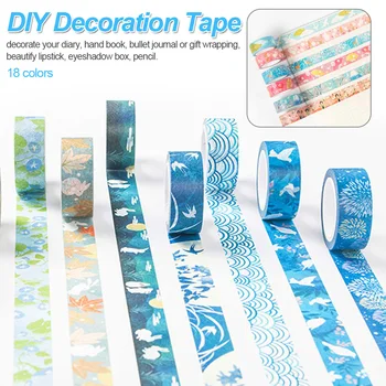 

Kyoto Style Decoration Japanese Nail Decorative Washi Tape DIY Hand Book Diary Masking Tape School Supply