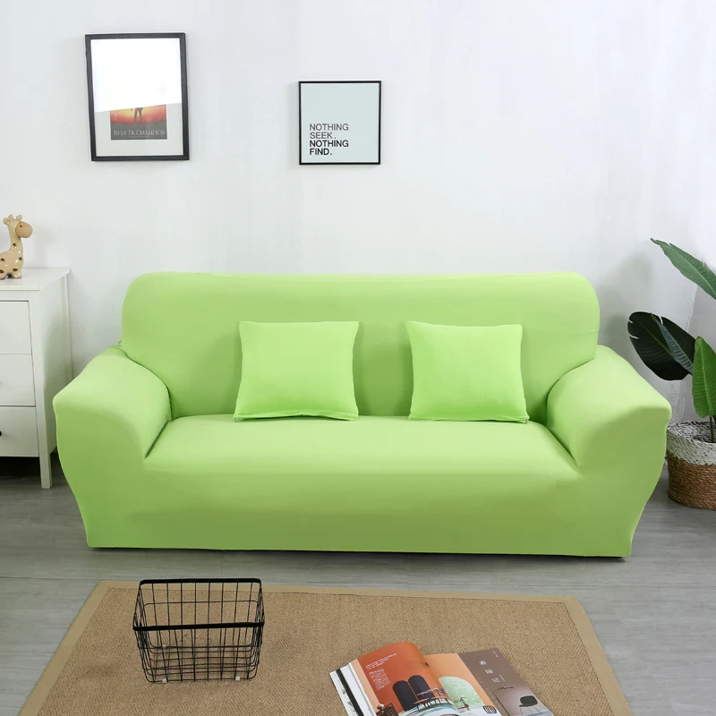 

Dreamworld Elstic Green Spandex Stretch Sofa Covers All-inclusive Slipcovers Furniture Sectional Sofa Towel 1/2/3/4-seater