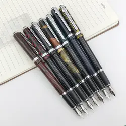 Герцог перьевая ручка металлическая 0,5 мм тонкий наконечник Iridium Point красные, черные темно-синий подарок ручки с бархатный мешочек офисные