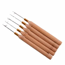 (5Pieces/Lot ) Plastic Handle Hook Needle / Micro Rings Needle /Hair Tools For Micro Rings Hair Extensions