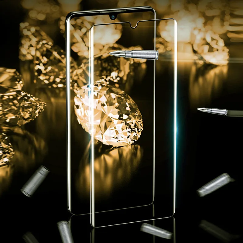 9D Curved Protective Glass On The For Huawei P30 Pro P20 Lite Mate20 Light P Smart Plus Psmart 2019 Screen protector Safety Film