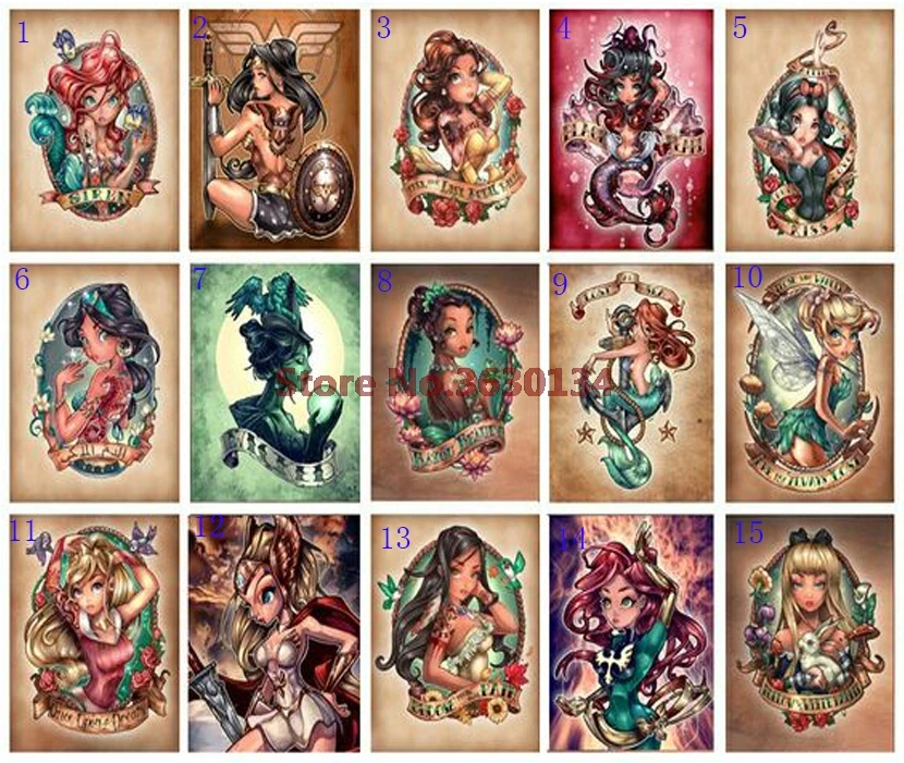 

DIY Diamond Painting Cross Stitch Cartoon Princess Girl Resin Diamond Mosaic Crystal Picture 5D Diamond Embroidery Needlework