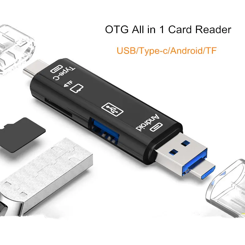 OTG кардридер USB 3,0 Тип C Micro usb TF смарт-карта памяти адаптер мульти-функция Устройство чтения карт памяти для ноутбука Настольный ПК
