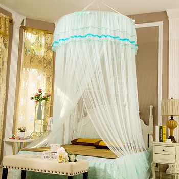 

No-installation Hung Dome Mosquito Net Round Adults Bed Netting Folding Home Travel Circular Mosquito Curtain Bed Canopy Mesh