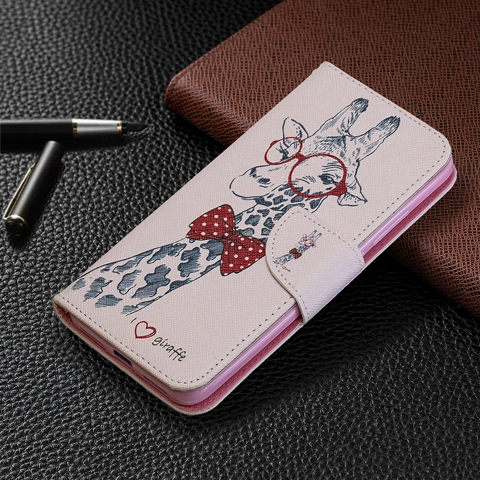 Модный флип чехол с оленем для Redmi 6A 4X Note 5A подставка 5 Plus 4 искусственная кожа +