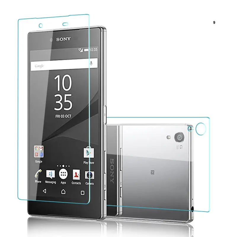 

2Pcs (Front and Back) 9H Tempered Glass For Sony Z1 Z4 Z5 Compact mini Z5 Premium Dual Z Z2 Z3 M4 M5 Cover Case Protective Film