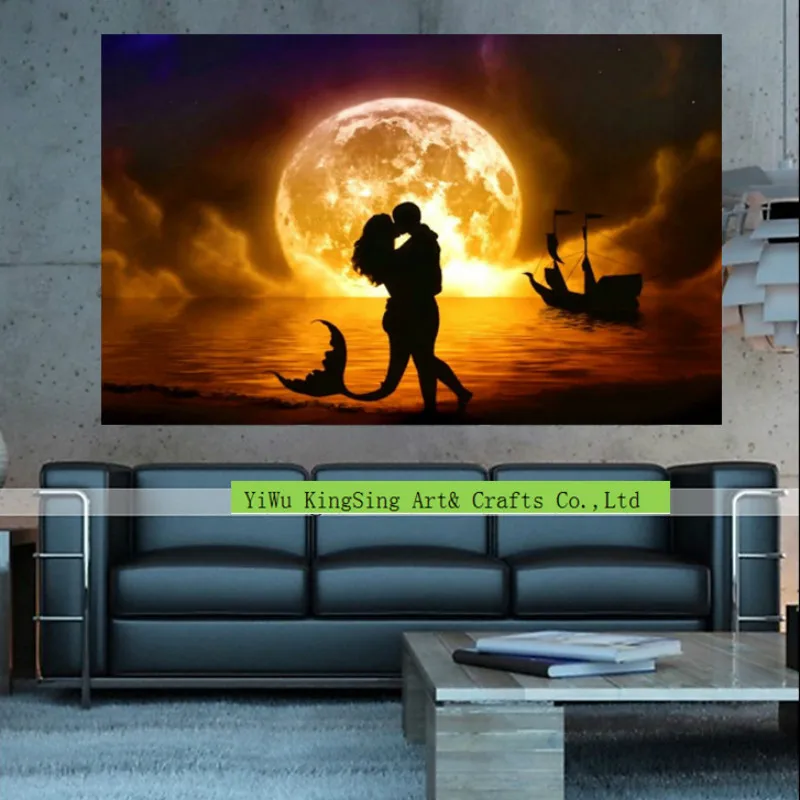 

Mermaid Nordic Poster Wall Art Canvas Painting Wall Pictures for Living Room Decor Mural Decoration Picture Art Print